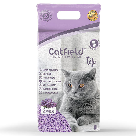 Catfield Tofu - Areia biodegradável para gatos - Cheiro a Lavanda
