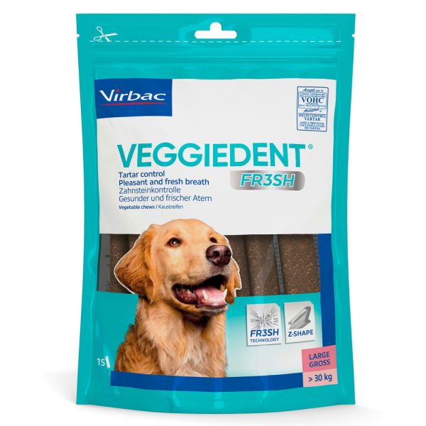 Virbac Veggiedent - Biscoitos para higiene oral dos cães XL