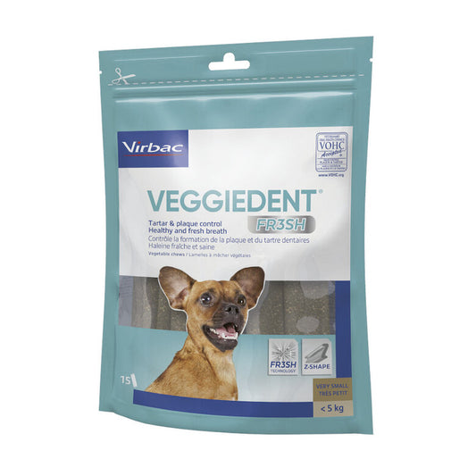 Virbac Veggiedent - Biscoitos para higiene oral dos cães XS