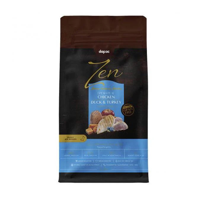 Zen Grain Free Puppy - Ração seca sem cereais para cachorros - Frango, Peru e Pato