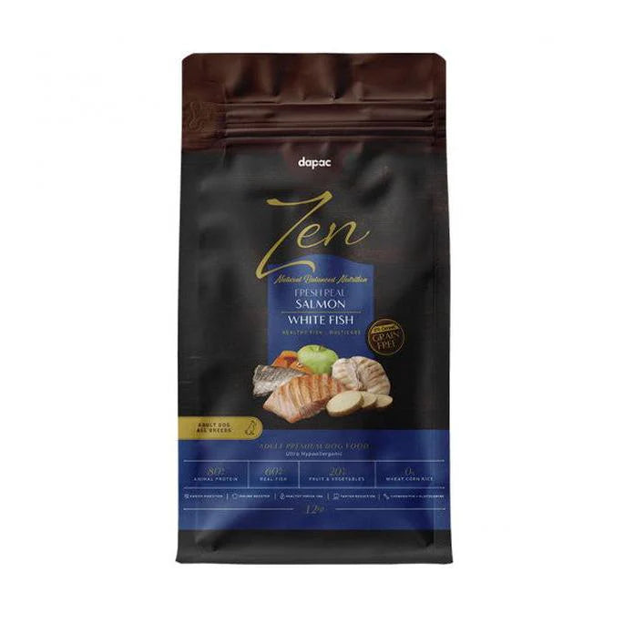 Zen Grain Free Healthy Fish - Ração seca sem cereais para cão adulto - Salmão e Peixe branco