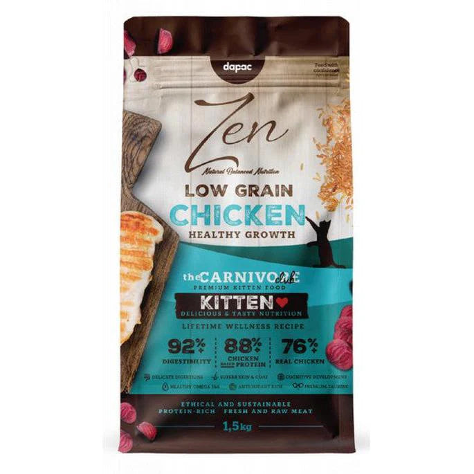Zen Low Grain Chicken Kitten - Ração seca para gatinhos e/ou gatas gestantes e lactantes