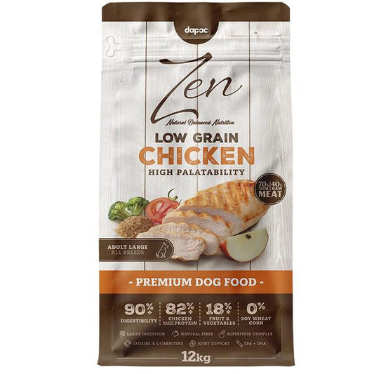 Zen Low Grain Adulto Large - Ração seca para cão adulto de porte grande - Frango