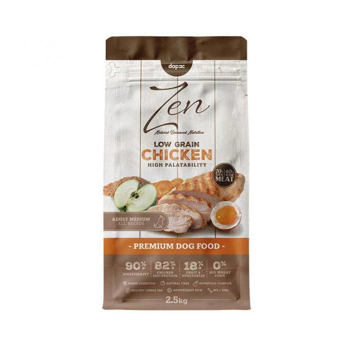 Zen Low Grain Medium Adult - Ração seca para cão adulto de porte médio - Frango