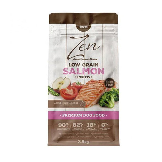 Zen Low Grain Adult Medium Large Sensitive - Ração seca para cão adulto de porte médio e grande - Salmão