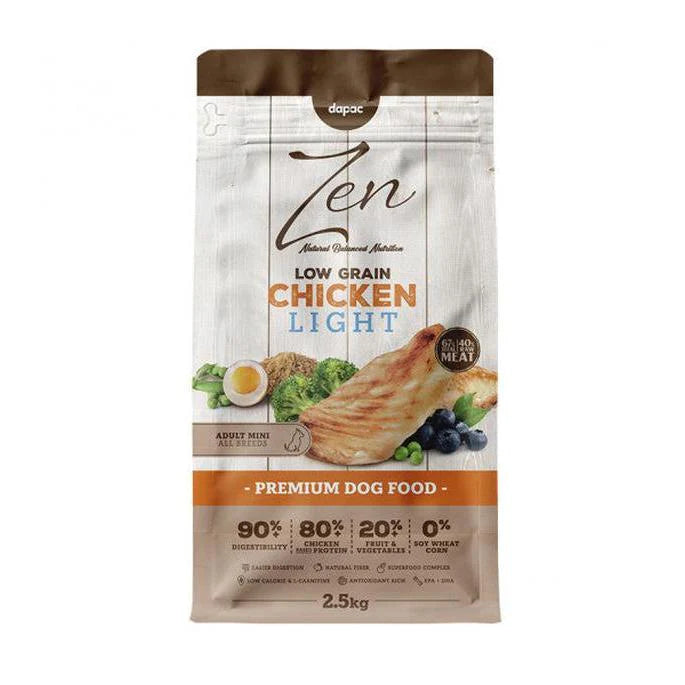 Zen Low Grain Mini Light - Ração seca para cão adulto de porte pequeno com excesso de peso