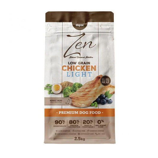 Zen Low Grain Mini Light - Ração seca para cão adulto de porte pequeno com excesso de peso