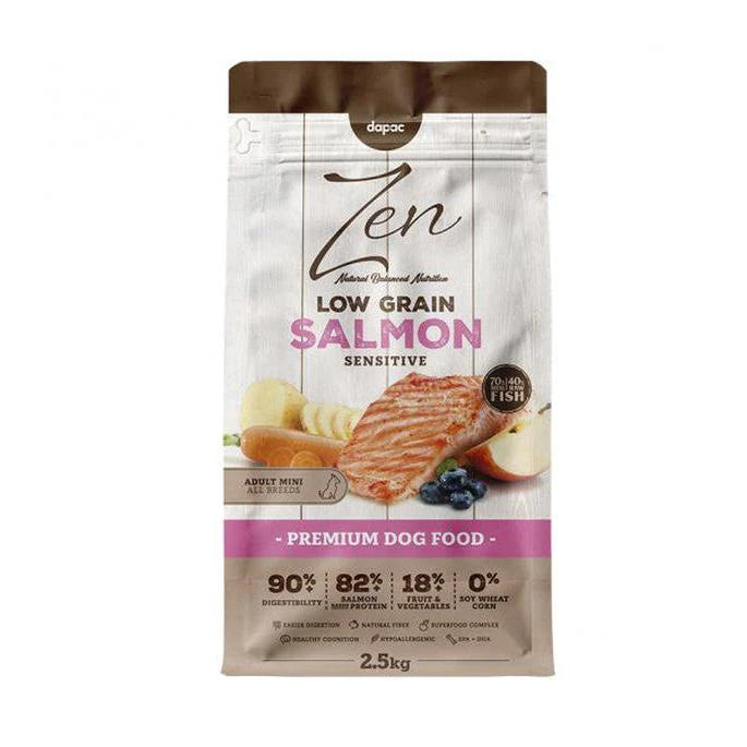 Zen Low Grain Mini Sensitive - Ração seca para cão adulto de porte pequeno - Salmão