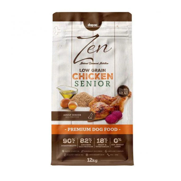 Zen Low Grain Senior - Ração seca para cão sénior - Frango