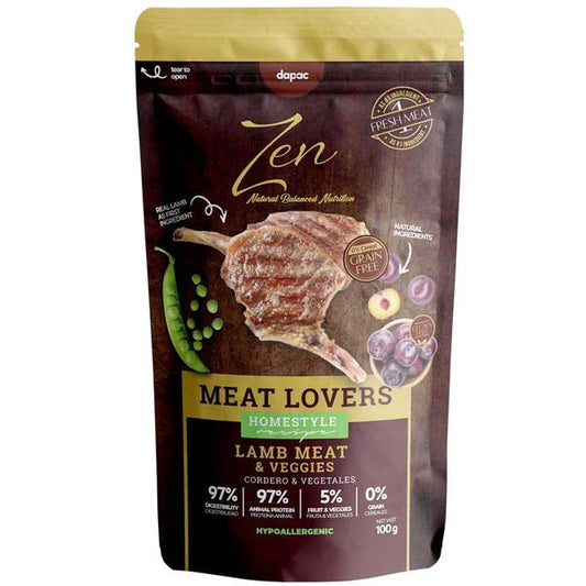 Zen Meat Lovers - Alimentação húmida para cão adulto - Borrego e vegetais sem cereais