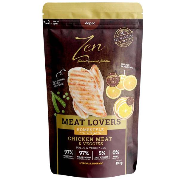 Zen Meat Lovers - Alimentação húmida para cão adulto - Frango e vegetais sem cereais