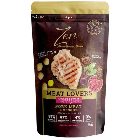 Zen Meat Lovers - Alimentação húmida para cão adulto - Porco e vegetais sem cereais